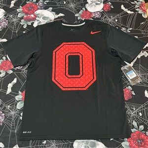 NWT 2013 NIKE DRI-FIT OSU OHIO STATE BUCKEYES HYPER LEGEND LOGO MEDIUM RARE